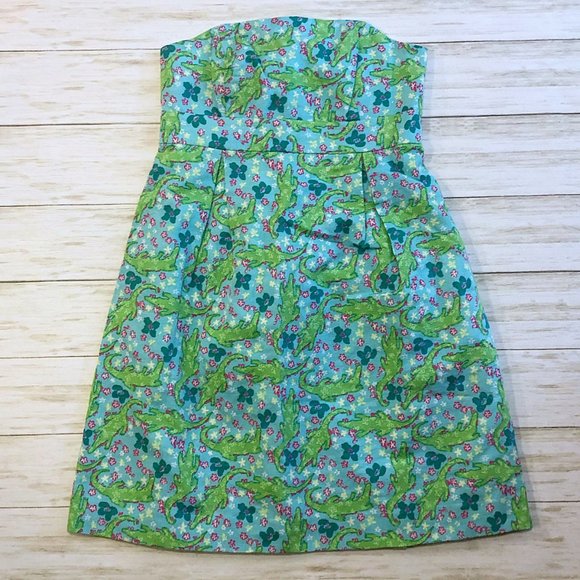 Lilly Pulitzer Floral Alberta Gator Betsey Dress - Picture 4 of 10